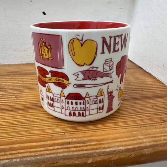 Starbucks Mug New York State Red Been There Series Collection 14 oz Coffee Tea - Picture 2 of 5